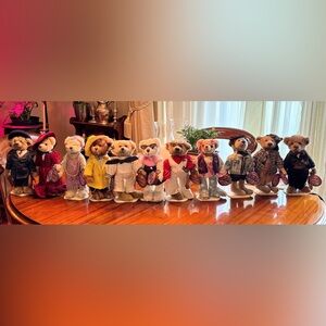 Full Collection 11 Brass Button Bears 20th Century Collectibles w/stands & tags